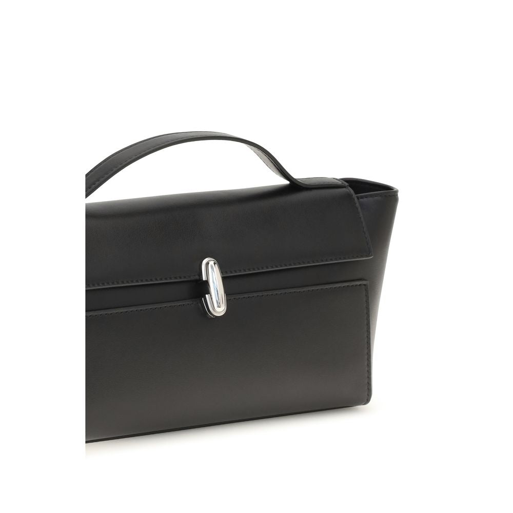 Savette Black Calf Leather Shoulder Bag
