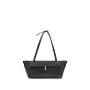 Savette Black Calf Leather Shoulder Bag