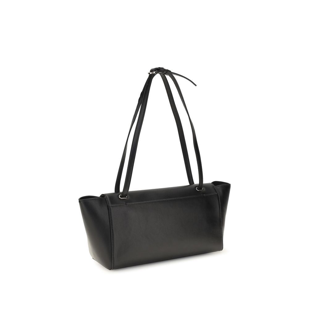 Savette Black Calf Leather Shoulder Bag
