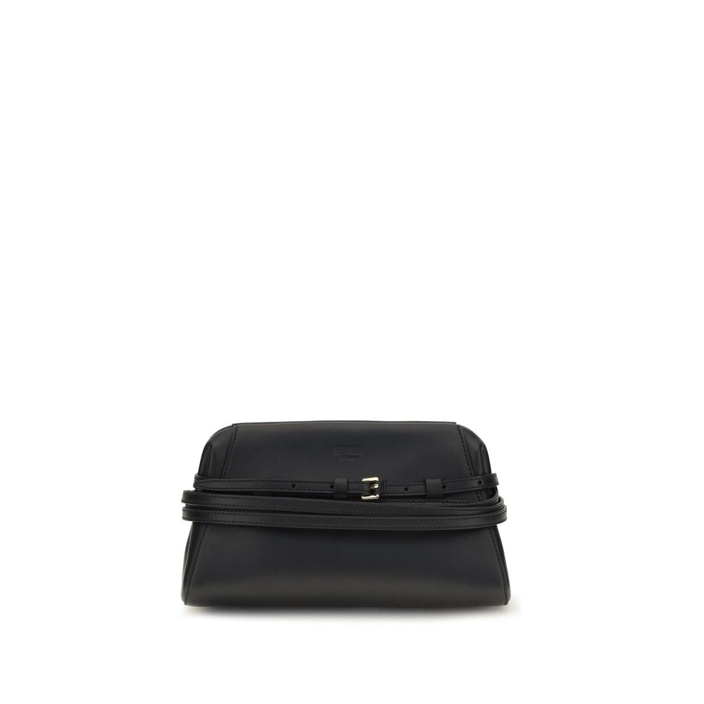 Moschino Black Goatskin Clutch