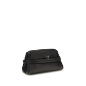 Moschino Black Goatskin Clutch