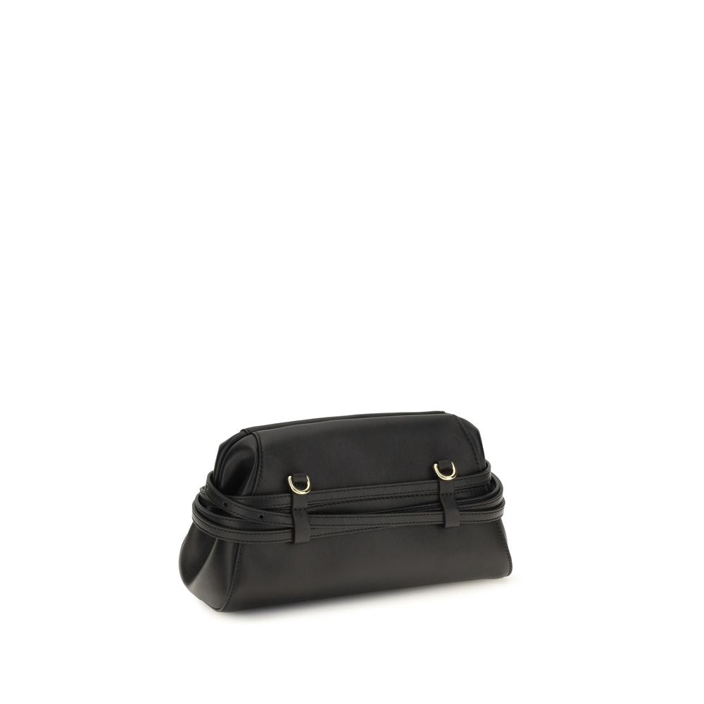 Moschino Black Goatskin Clutch