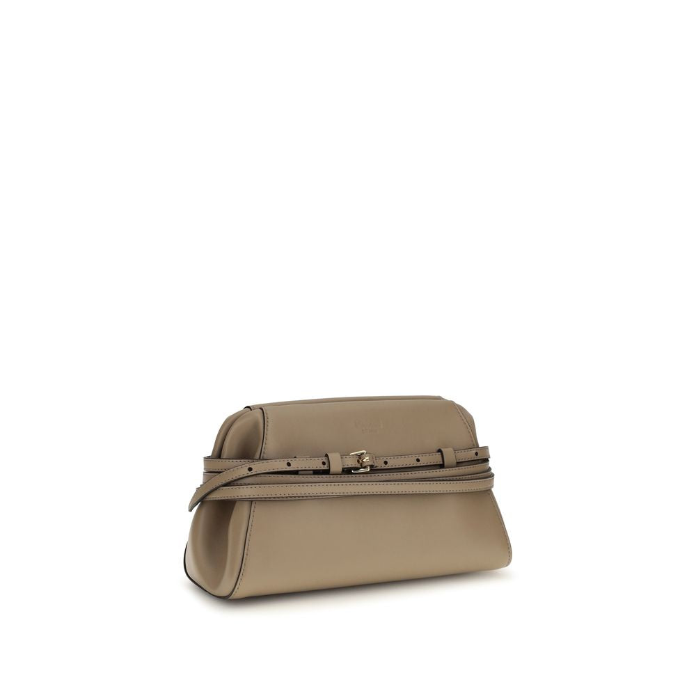 Moschino Beige Goatskin Clutch