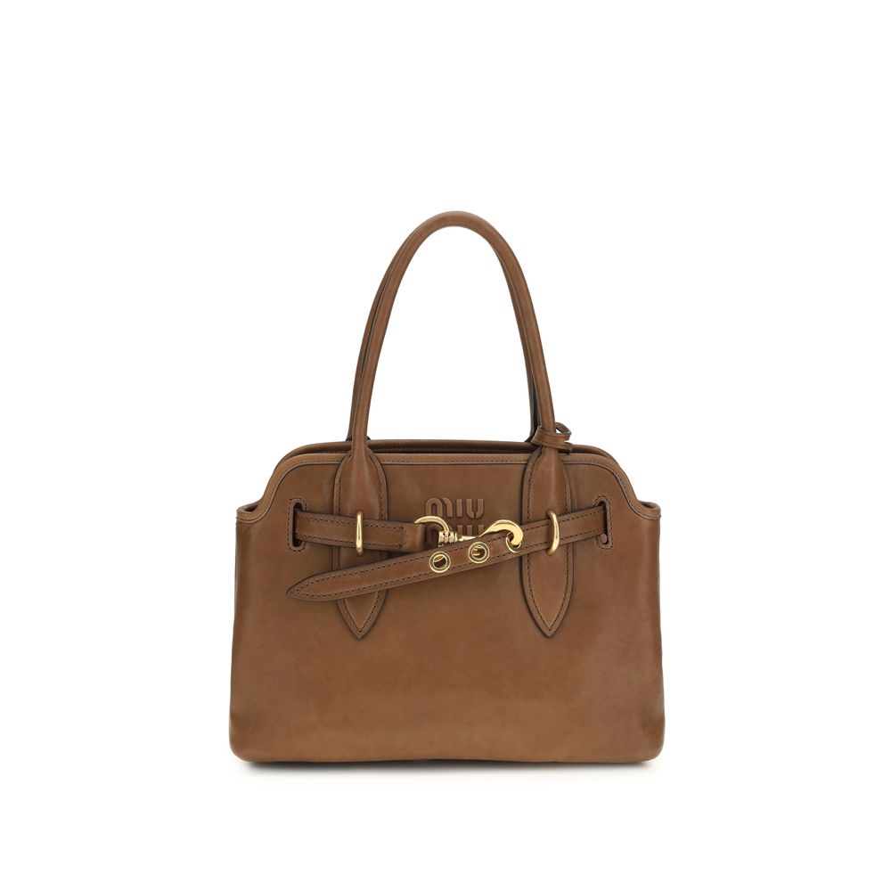 Miu Miu Brown Lamb Leather Handbag