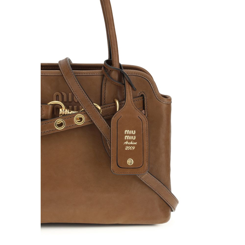 Miu Miu Brown Lamb Leather Handbag