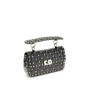 Valentino Garavani Black Lambskin Shoulder Bag