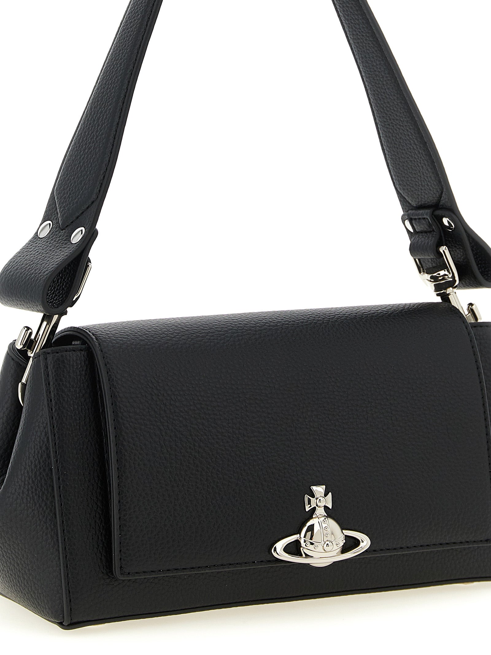 Vivienne Westwood Black Polyurethane Shoulder Bag