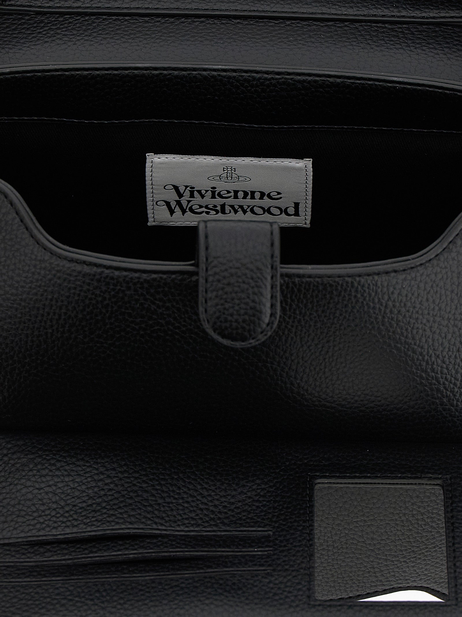 Vivienne Westwood Black Polyurethane Shoulder Bag