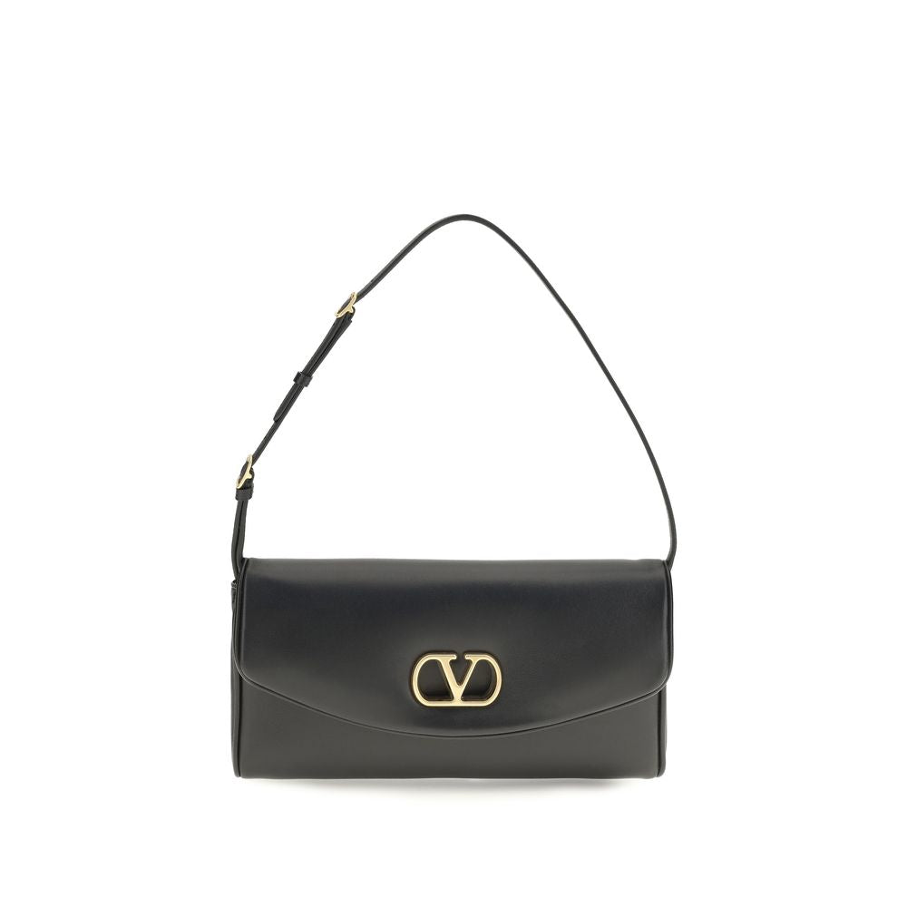 Valentino Garavani Brown Calf Leather Shoulder Bag