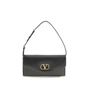 Valentino Garavani Brown Calf Leather Shoulder Bag