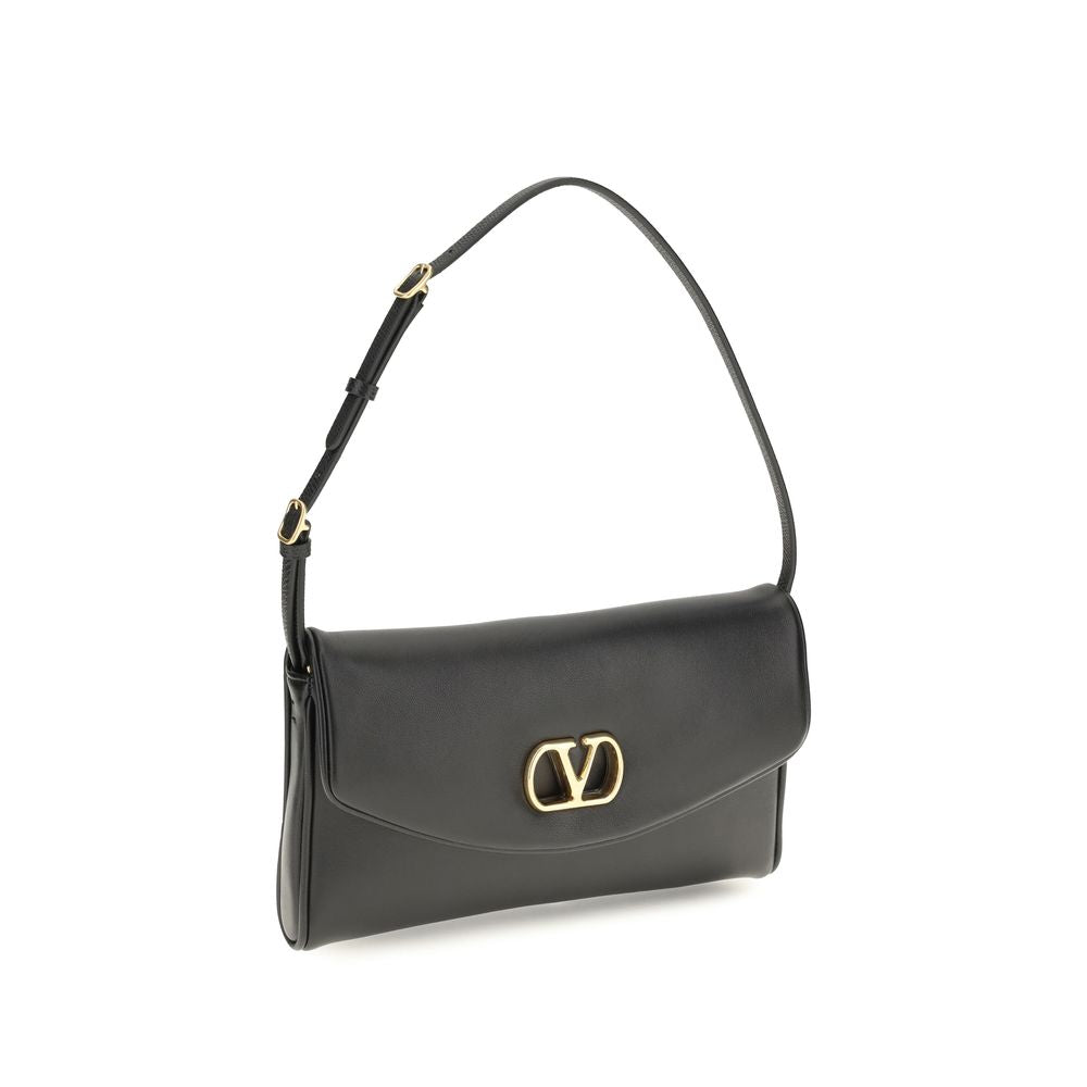 Valentino Garavani Brown Calf Leather Shoulder Bag