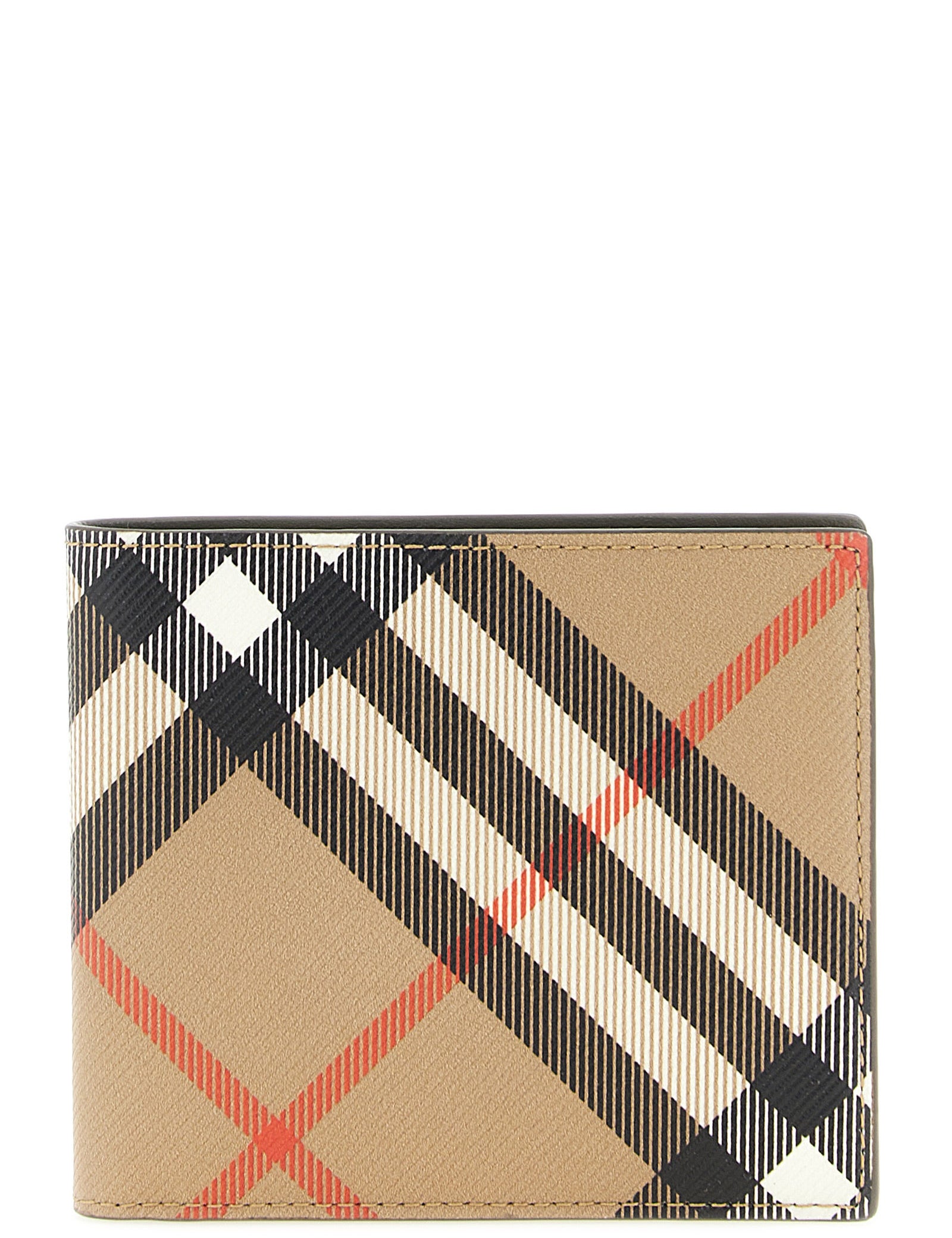 Burberry Beige Coated Canvas Bifold Wallet