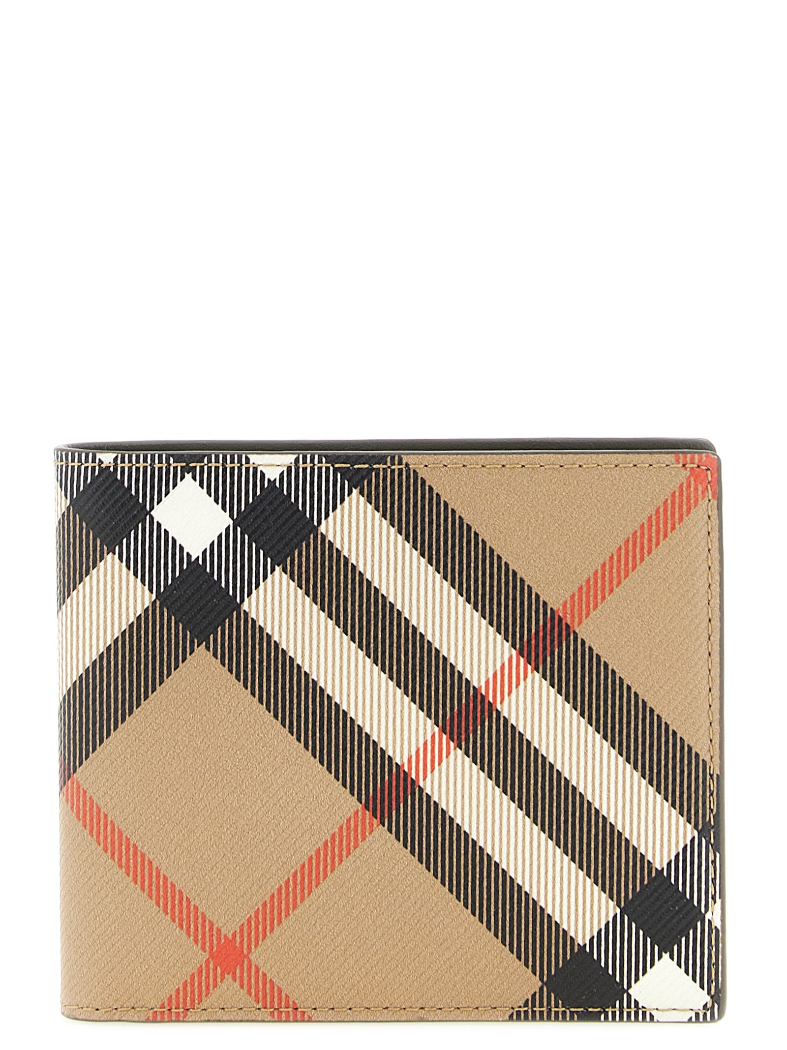 Burberry Beige Coated Canvas Bifold Wallet