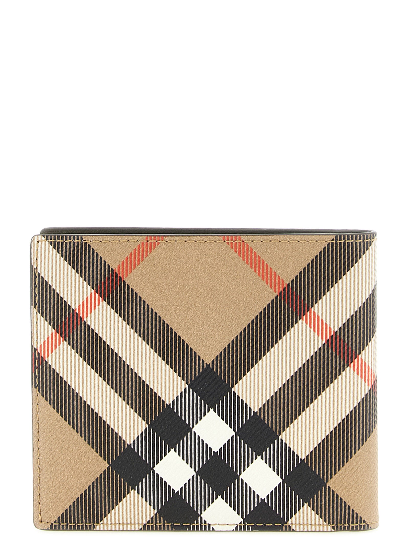 Burberry Beige Coated Canvas Bifold Wallet