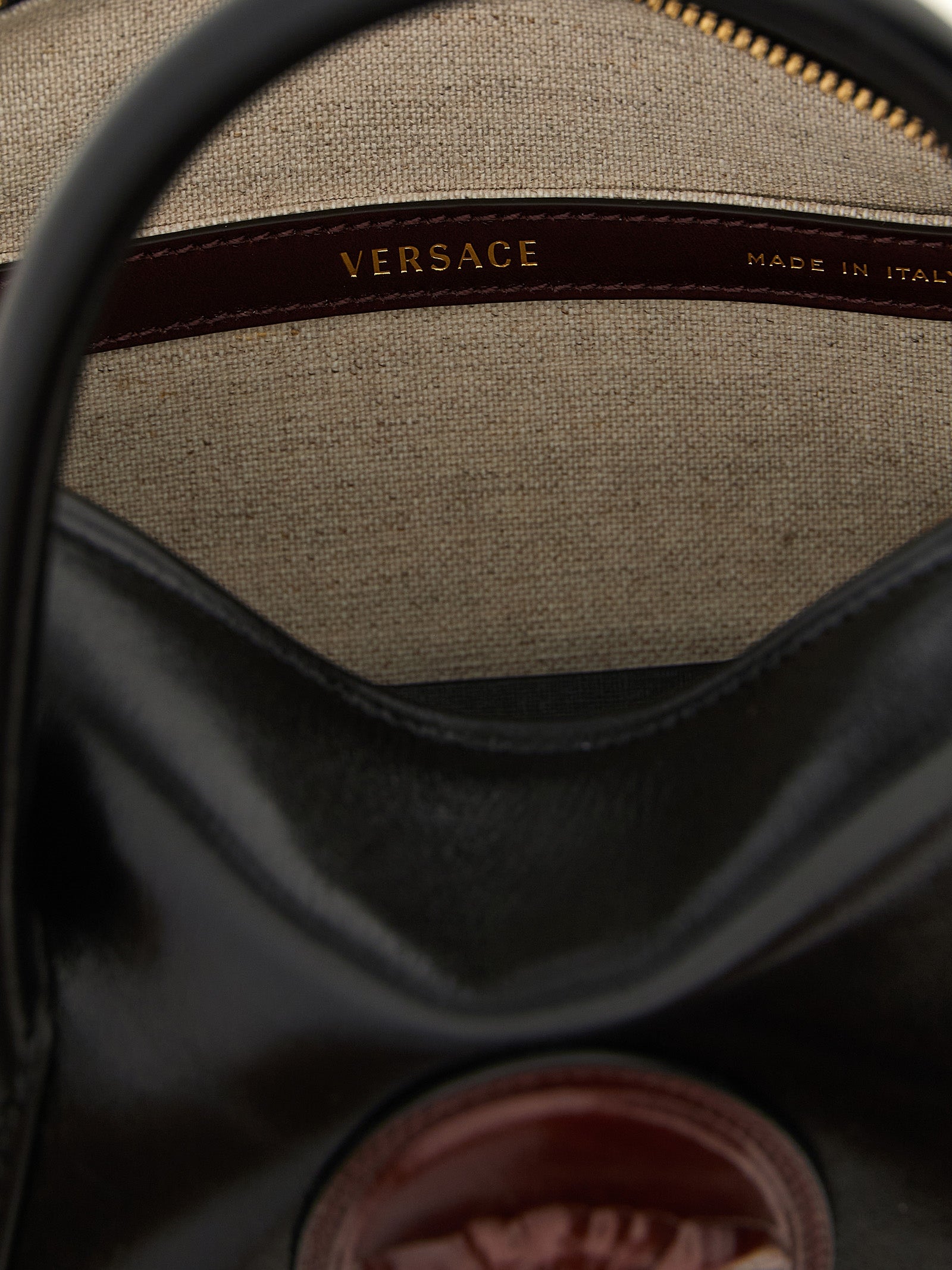 Versace Black Calfskin Small Handbag