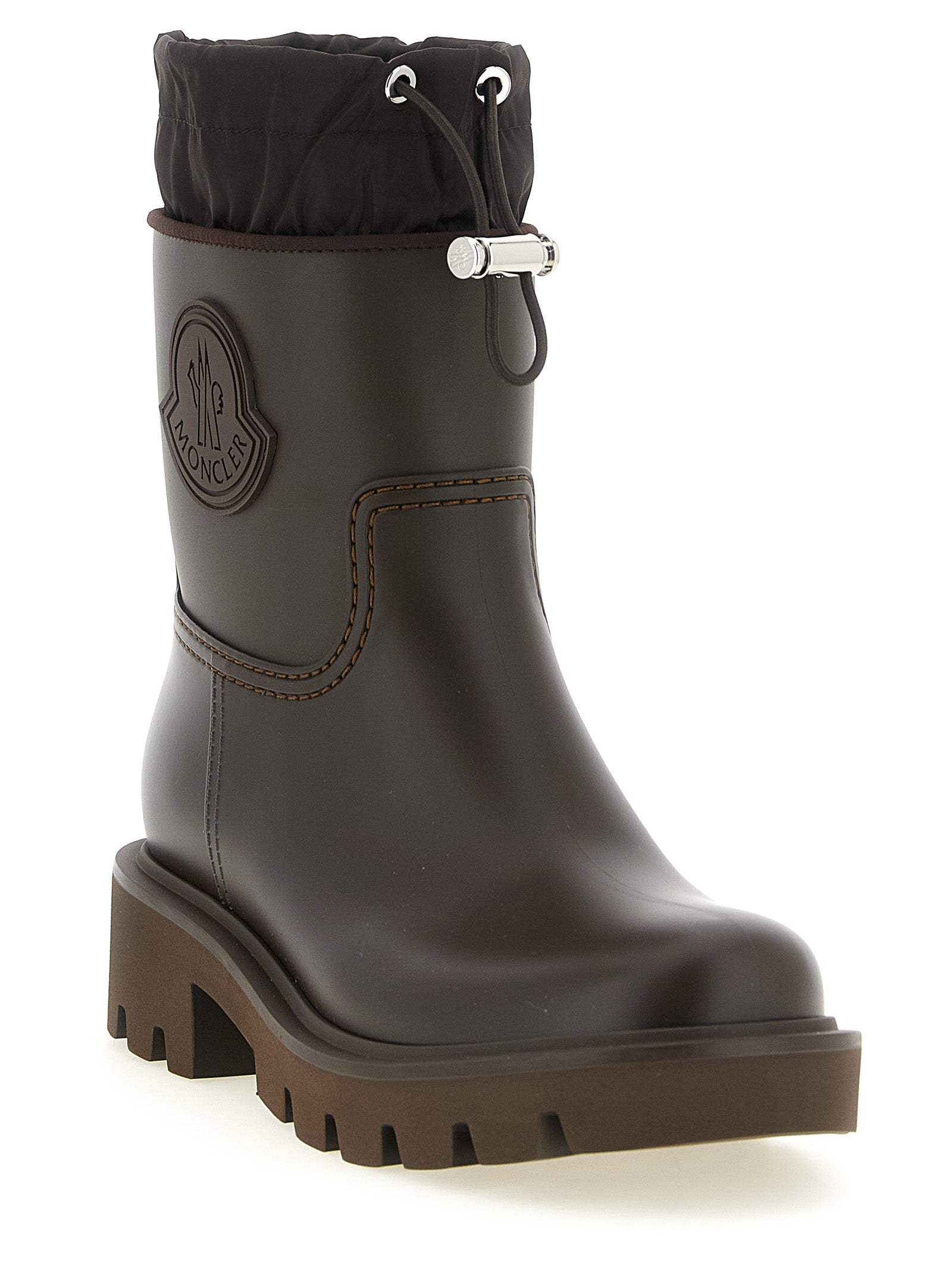 Moncler Brown PVC Ankle Boots