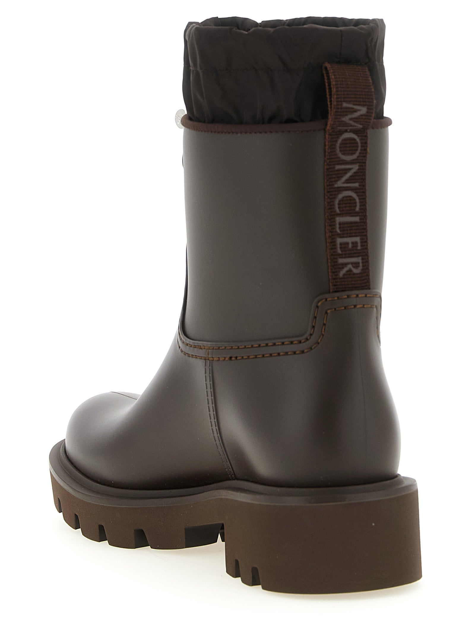 Moncler Brown PVC Ankle Boots