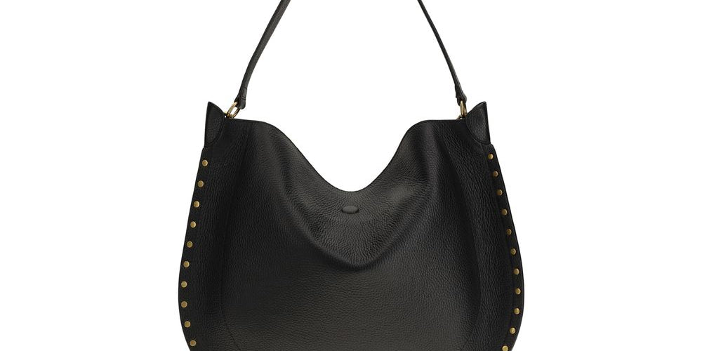 Isabel Marant Black Calf Leather Shoulder Bag