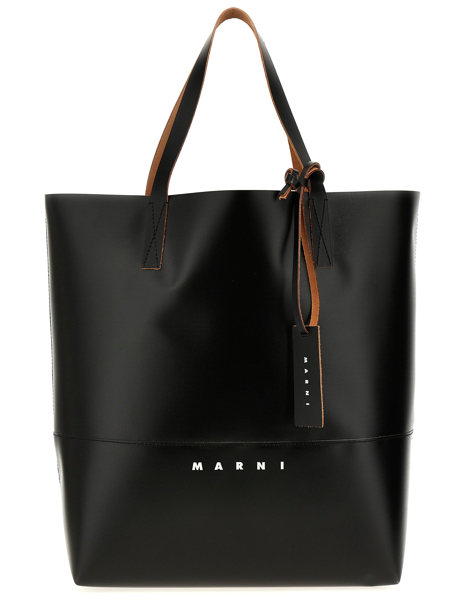 Marni Black Polyurethane Tote Bag