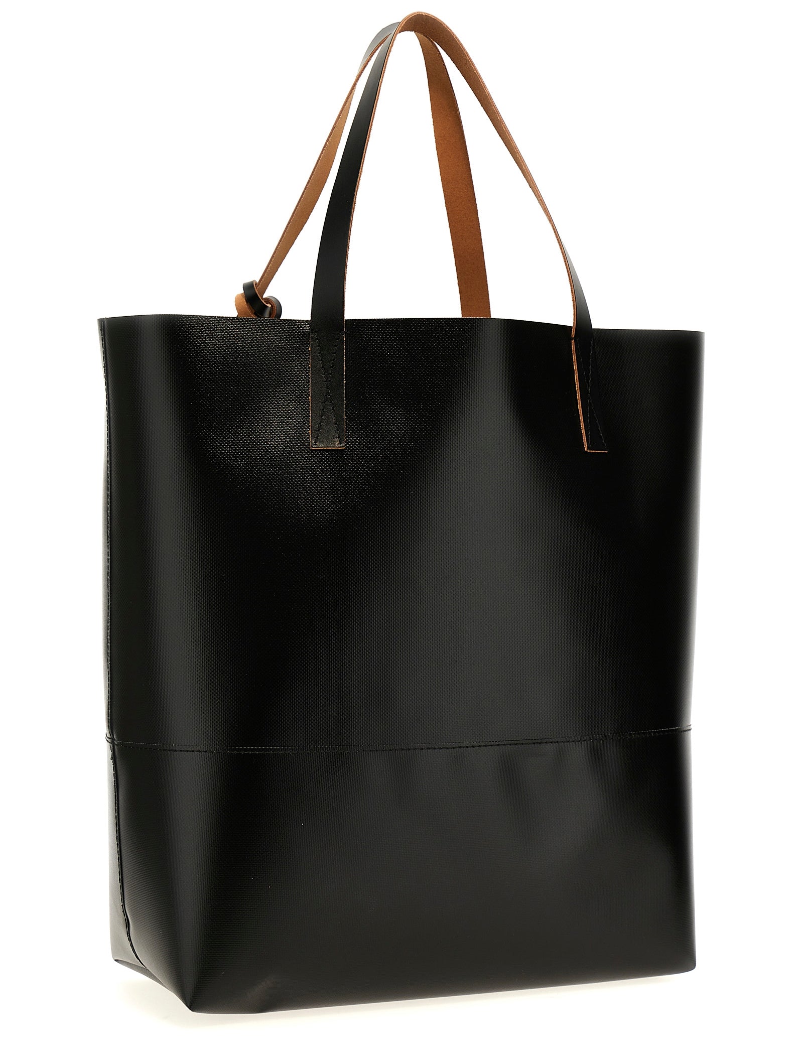Marni Black Polyurethane Tote Bag
