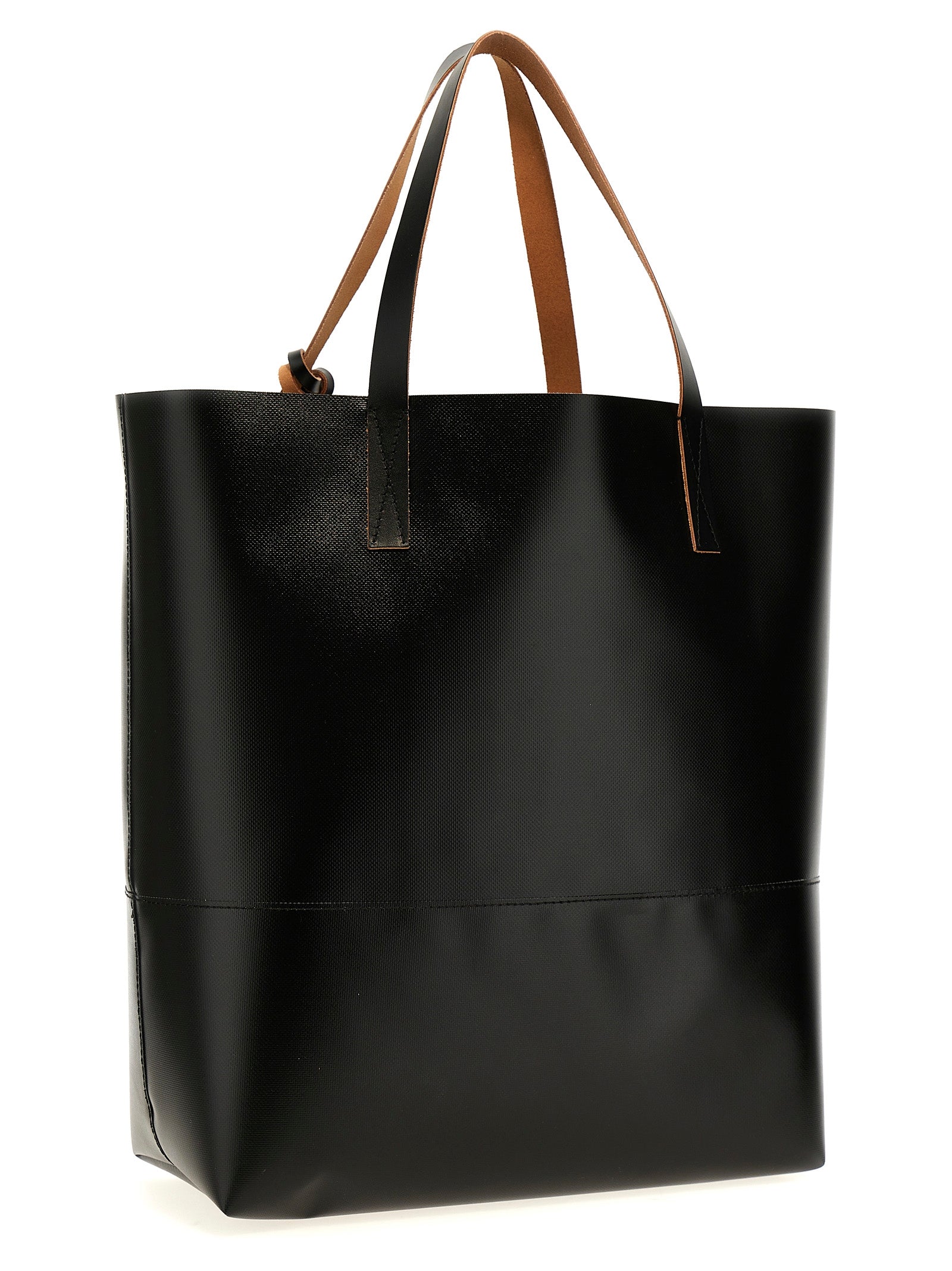 Marni Black Polyurethane Tote Bag