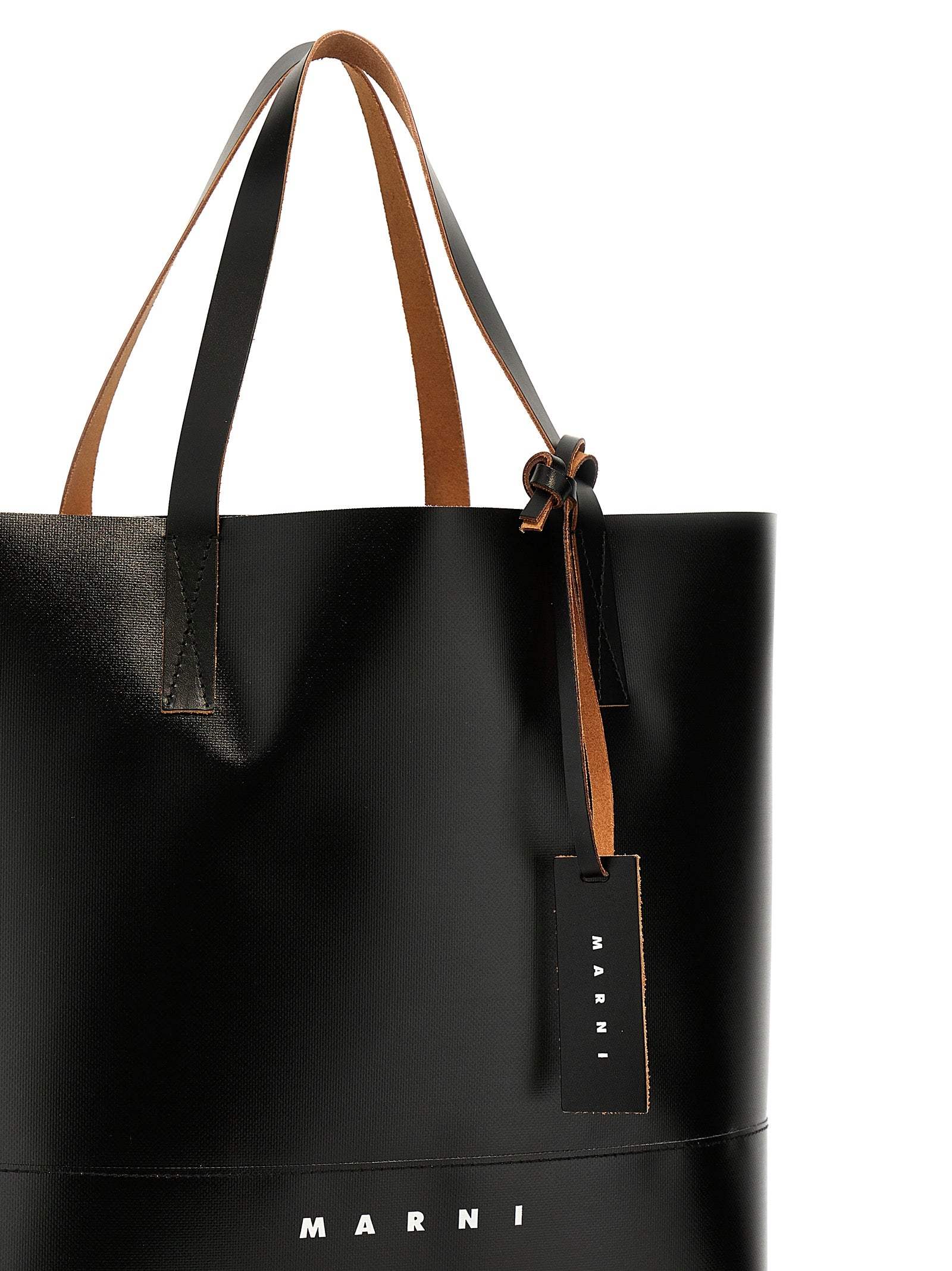 Marni Black Polyurethane Tote Bag