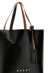 Marni Black Polyurethane Tote Bag