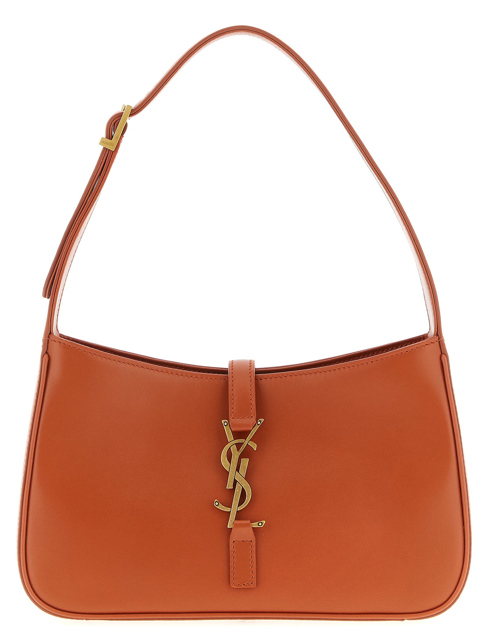 Saint Laurent Orange Calfskin Shoulder Bag