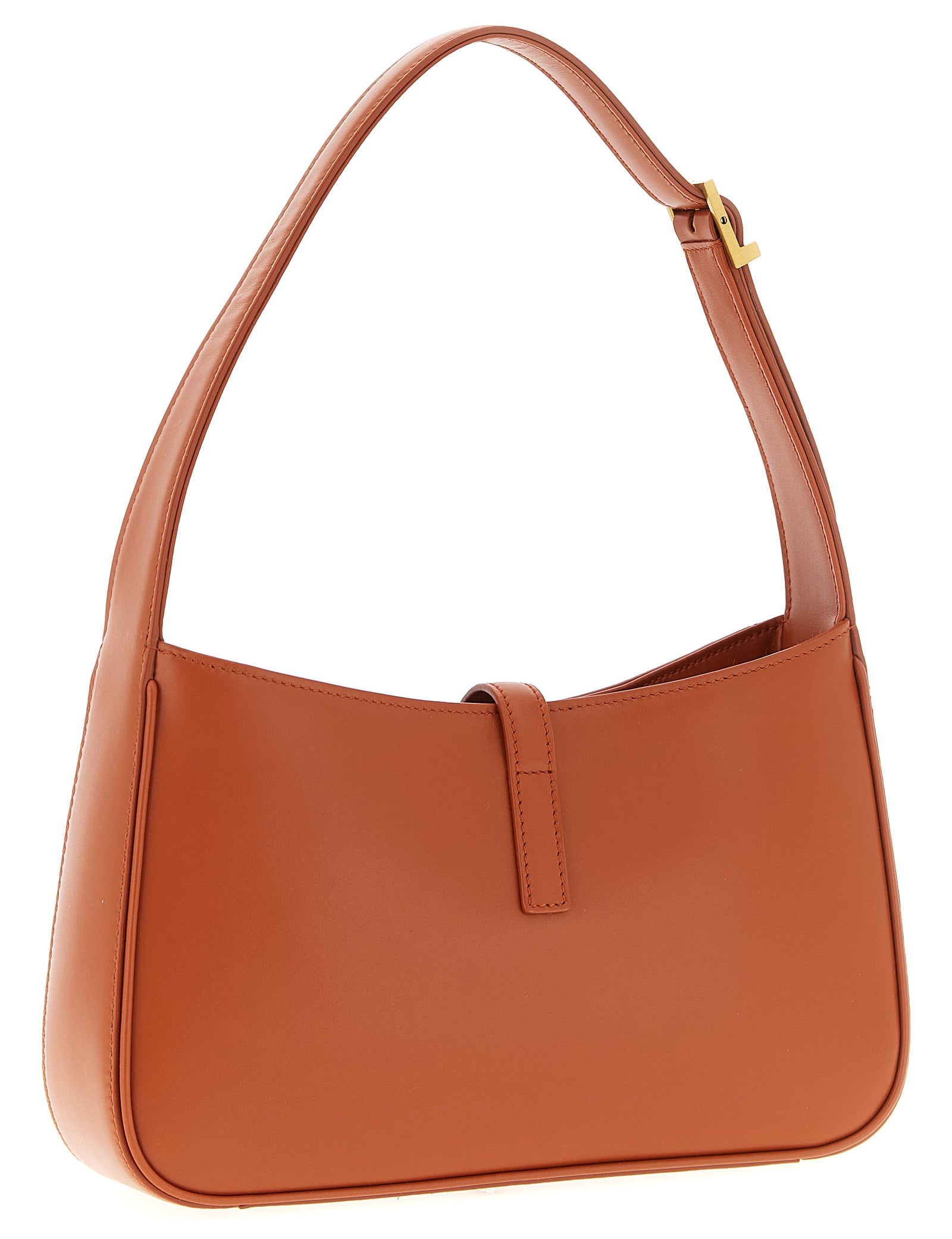 Saint Laurent Orange Calfskin Shoulder Bag