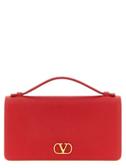 Valentino Garavani Red Calfskin Wallet on Chain