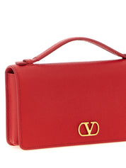 Valentino Garavani Red Calfskin Wallet on Chain