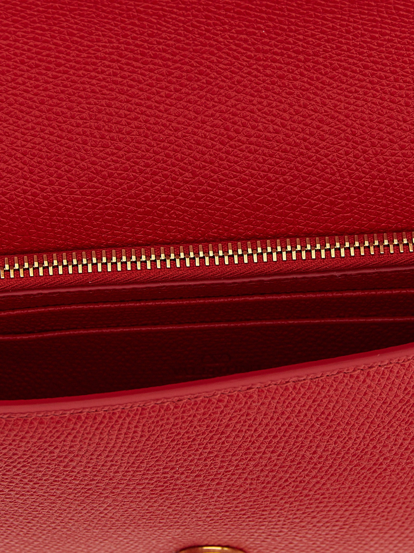 Valentino Garavani Red Calfskin Wallet on Chain