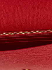 Valentino Garavani Red Calfskin Wallet on Chain