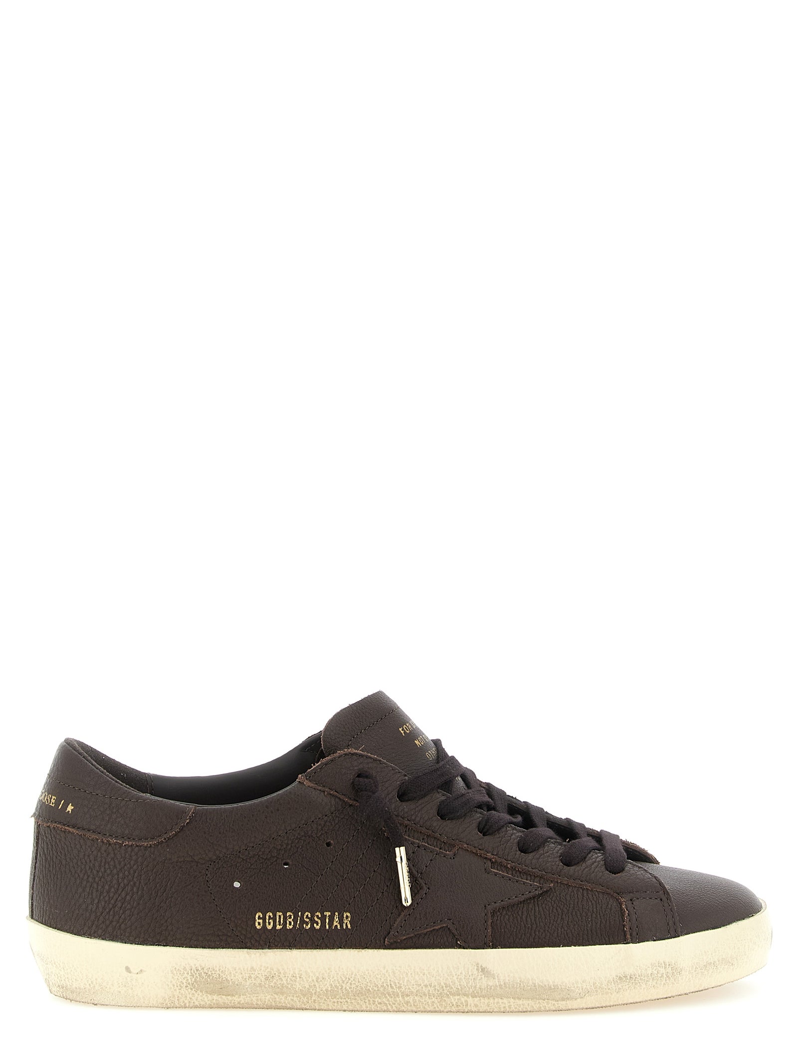 Golden Goose Dark Brown Cow Leather Low Top Sneakers
