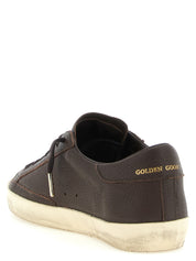 Golden Goose Dark Brown Cow Leather Low Top Sneakers