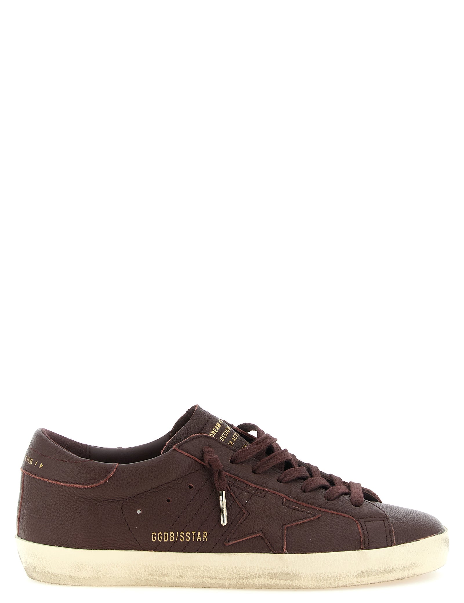 Golden Goose Bordeaux Cow Leather Low Top Sneakers