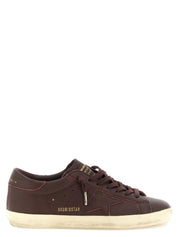 Golden Goose Bordeaux Cow Leather Low Top Sneakers