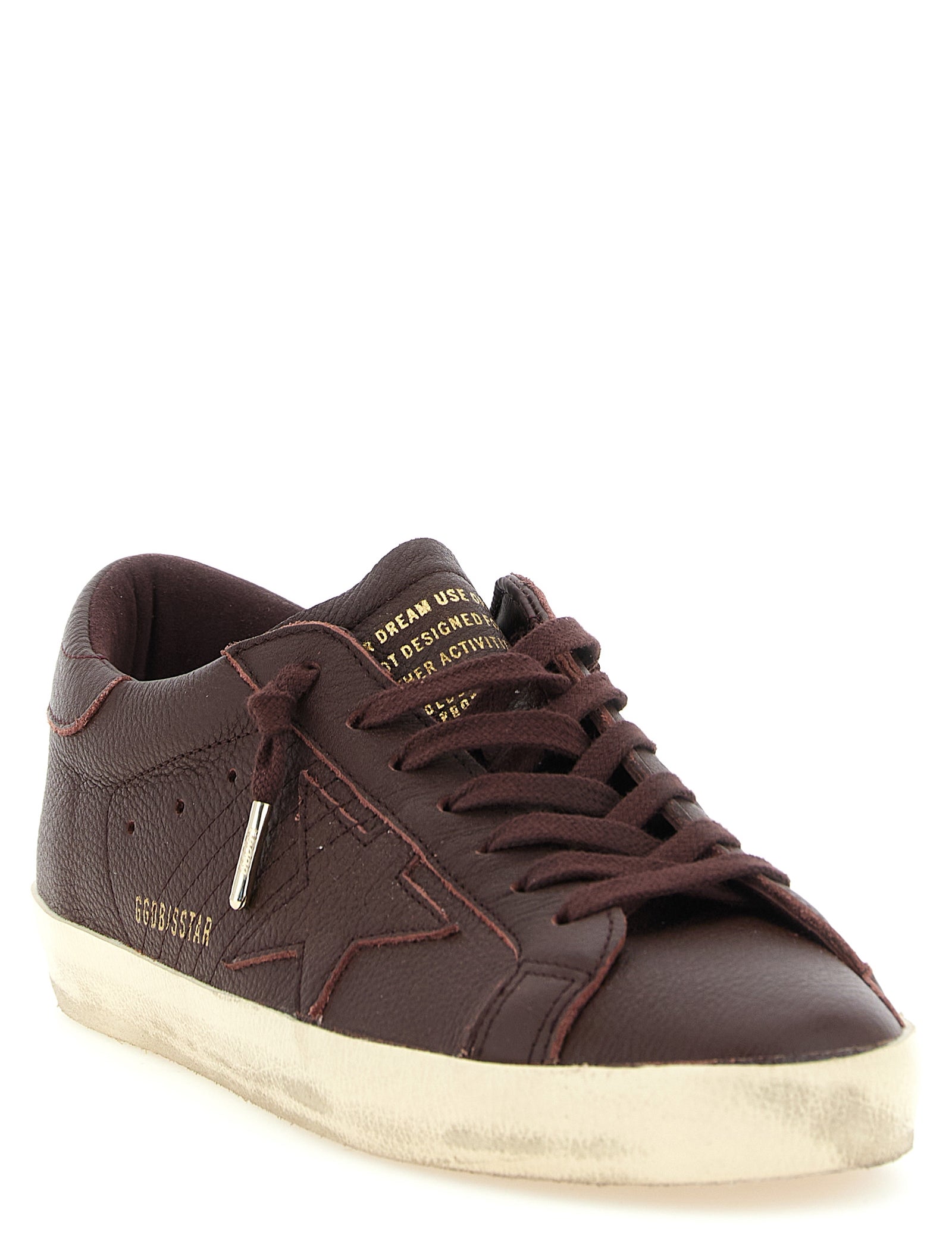 Golden Goose Bordeaux Cow Leather Low Top Sneakers