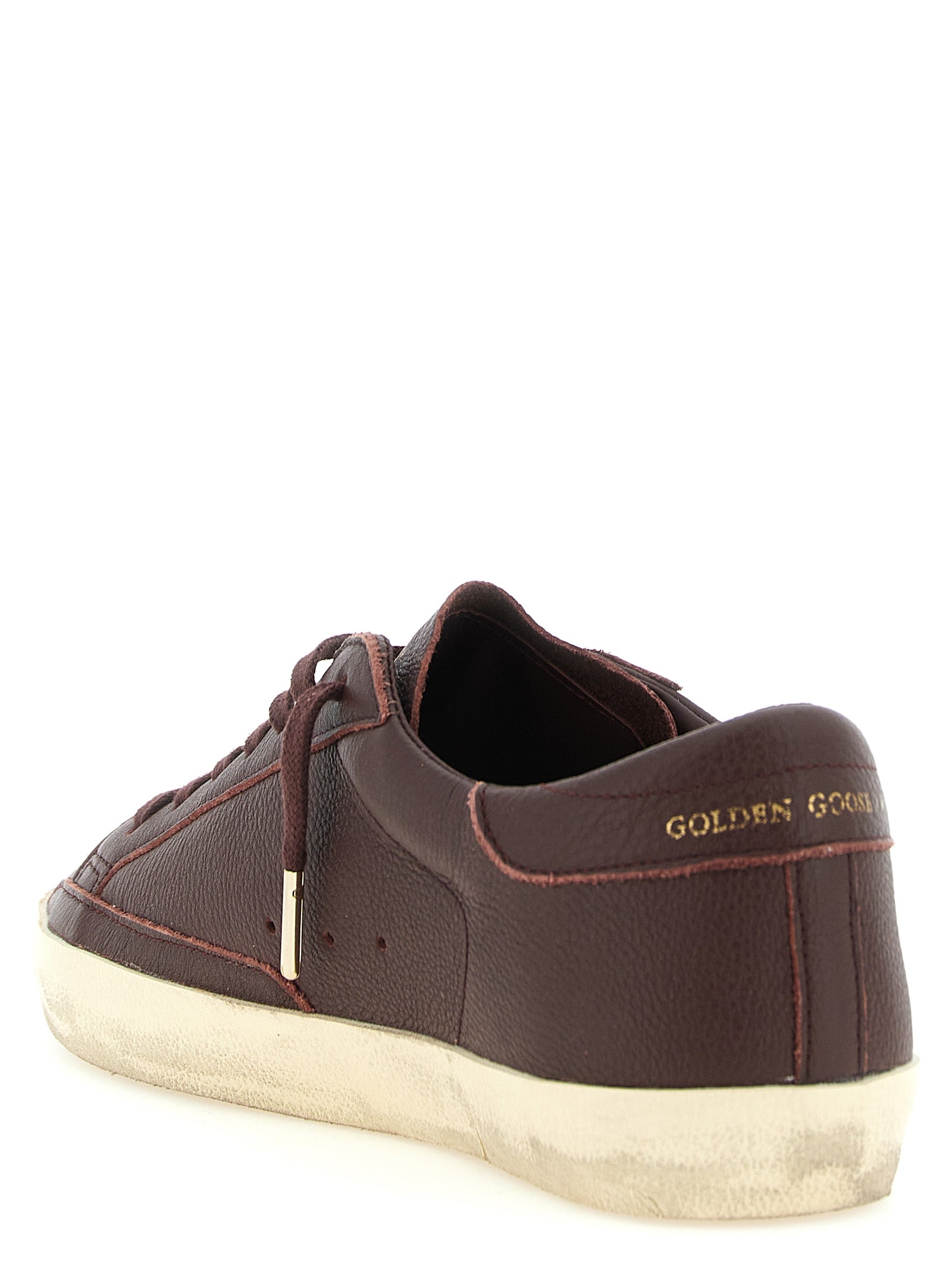 Golden Goose Bordeaux Cow Leather Low Top Sneakers