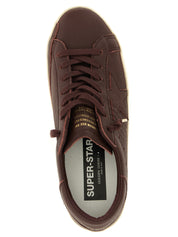 Golden Goose Bordeaux Cow Leather Low Top Sneakers