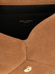 Saint Laurent Beige Lamb Leather Clutch Bag