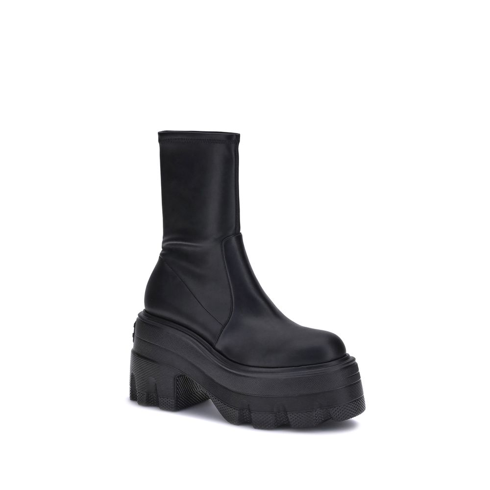 Casadei Black Polyamide Ankle Boots