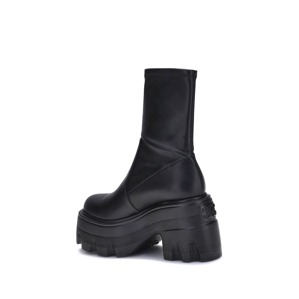 Casadei Black Polyamide Ankle Boots