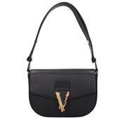 Versace Black Leather Crossbody Bags