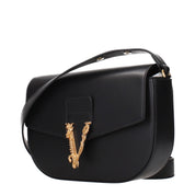 Versace Black Leather Crossbody Bags