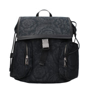 Versace Black Fabric Backpack