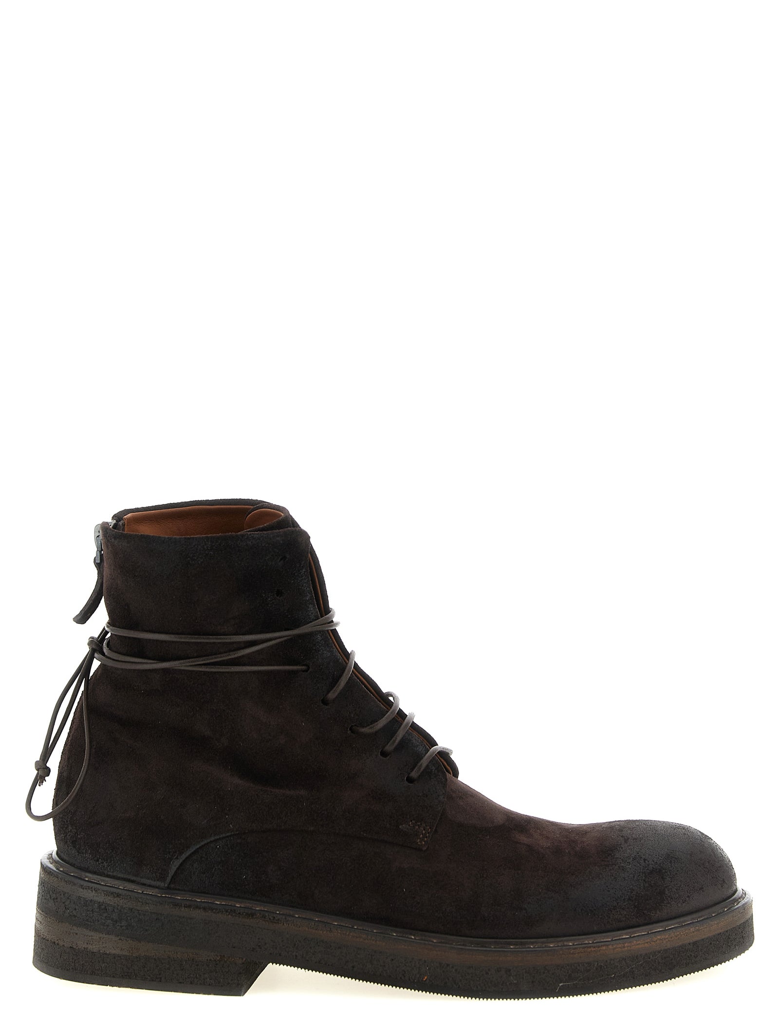 Marsèll Dark Brown Calfskin Amphibious Ankle Boots