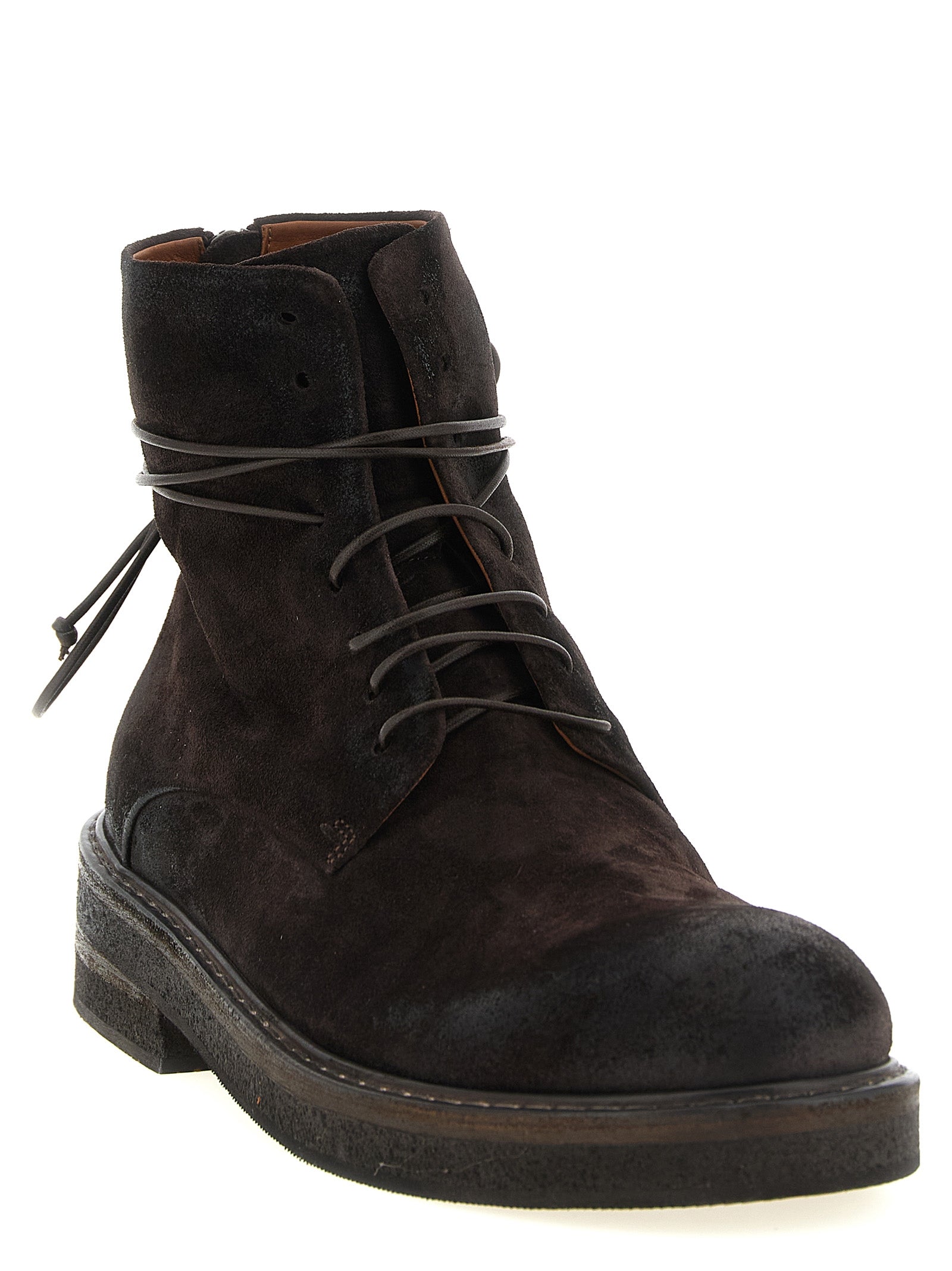Marsèll Dark Brown Calfskin Amphibious Ankle Boots