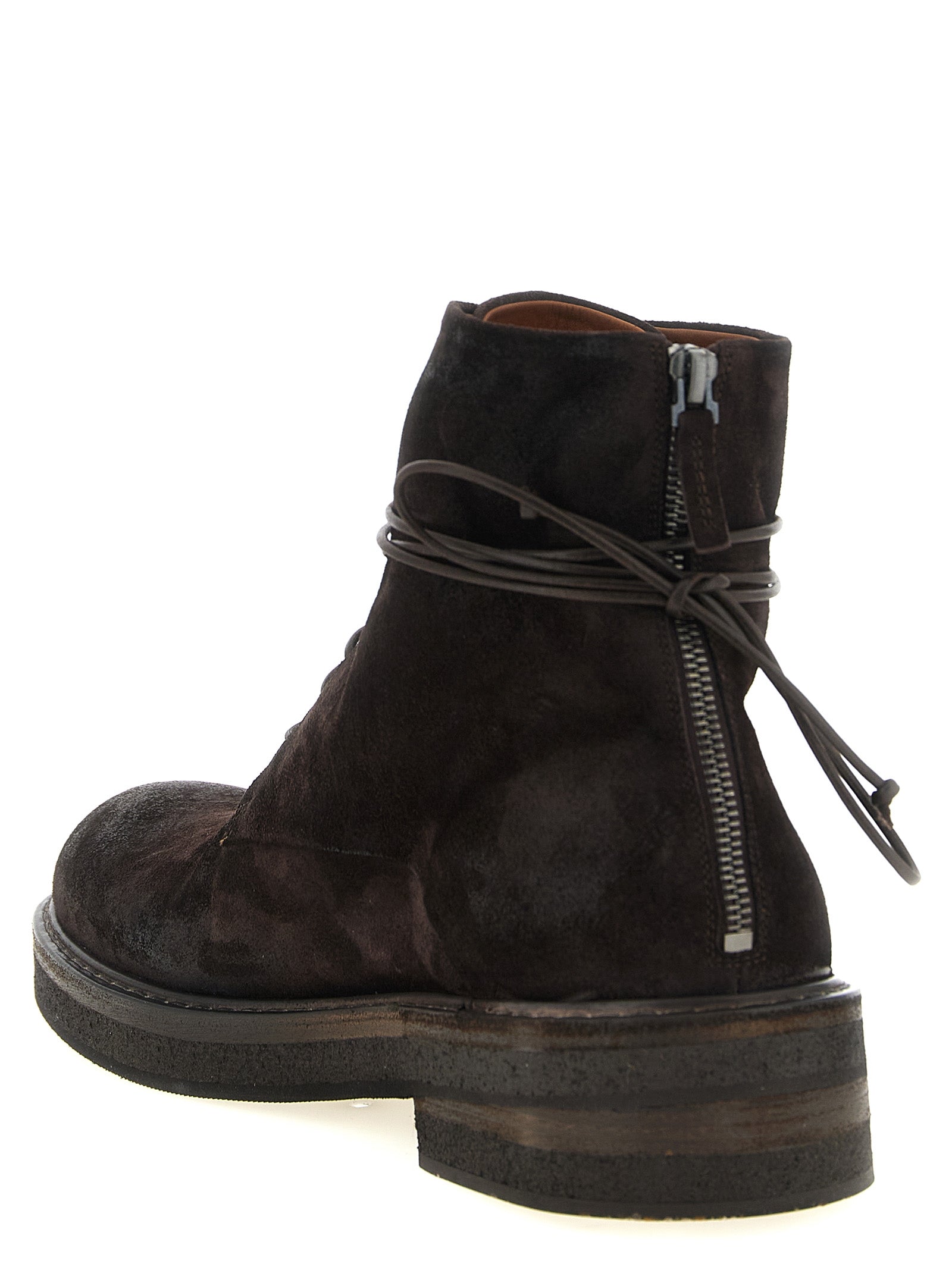 Marsèll Dark Brown Calfskin Amphibious Ankle Boots