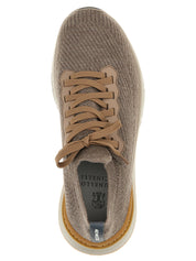 Brunello Cucinelli Gray Wool Low Top Sneakers